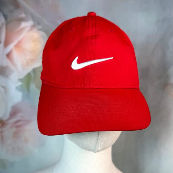 Nike Legacy91 Dri Fit Red Athletic Adjustable Baseball Cap Hat - Picture 1 of 5